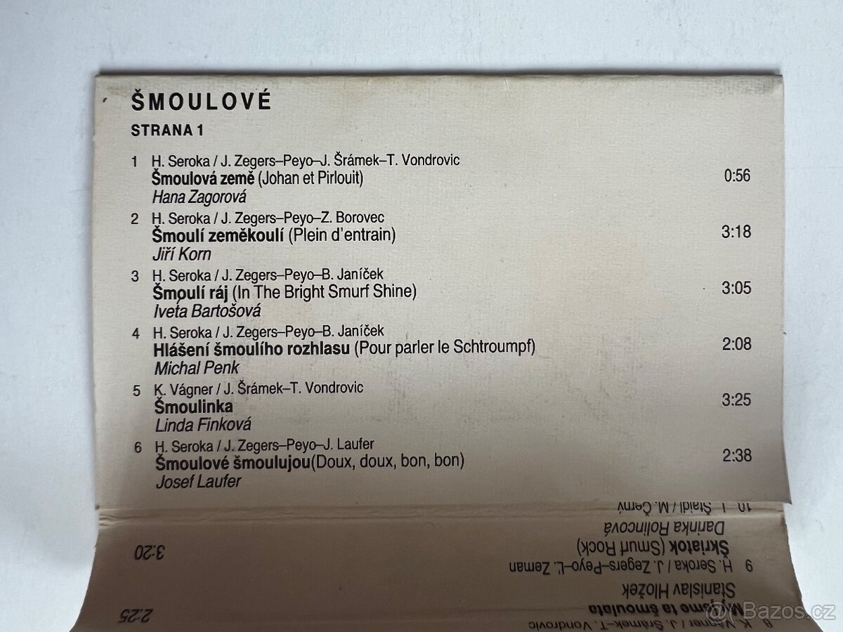 Šmoulové - Supraphon 1988 - MC kazeta - 8
