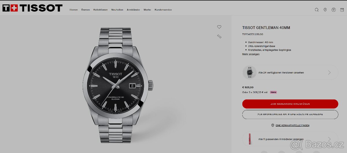 Hodinky Tissot Gentleman 40mm - automatické - 8
