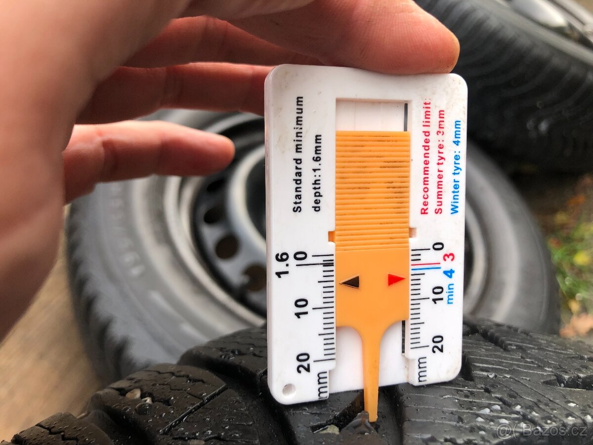 15 " plechové kola VW Caddy-VW Touran-Octavia II zimní pneu - 8