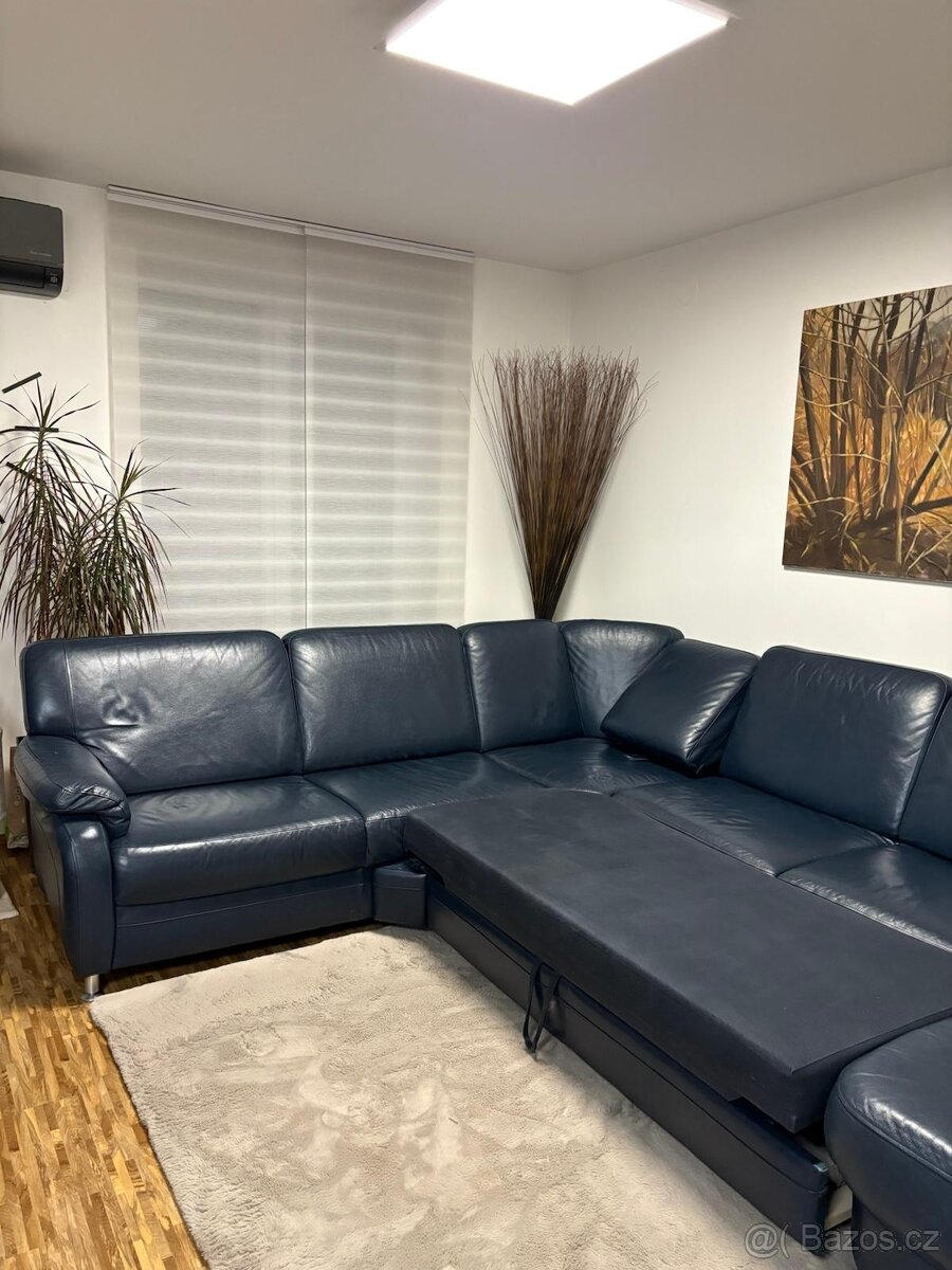 Kožená rozkládací sedačka - 8