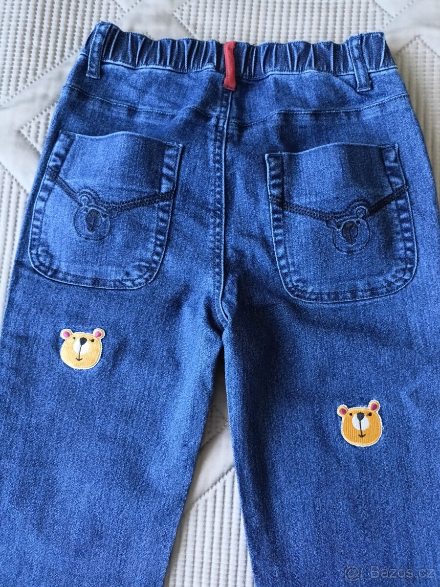 Nové džíny 128/134+nové tenisky, vel.33 - 8