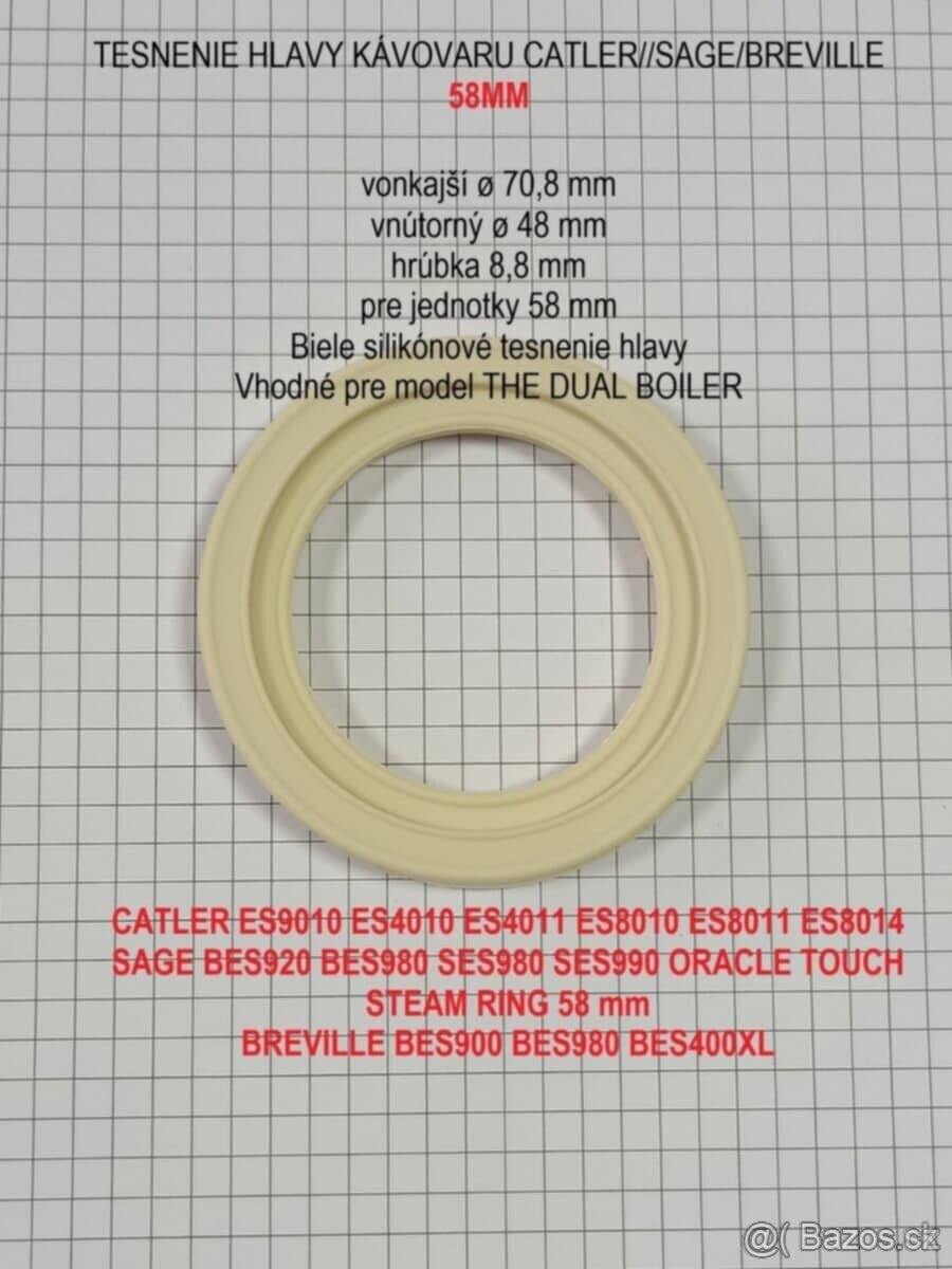 silikonová TĚSNĚNÍ HLAVY KÁVOVARU CATLER/SAGE/BREVILLE - 8