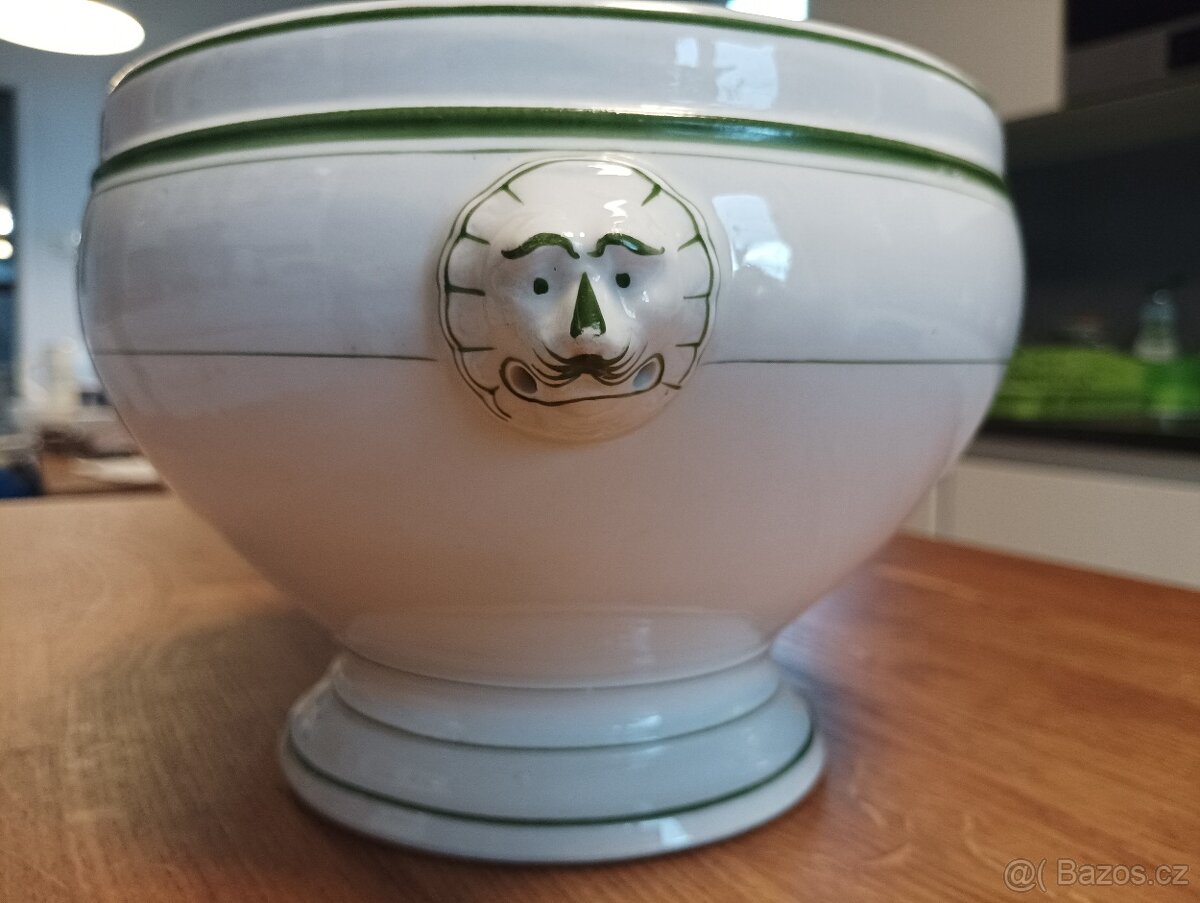 STAROŽITNÁ SECESNÍ PORCELÁNOVÁ MÍSA PIGOIS & JACQUET FRANCIE - 8