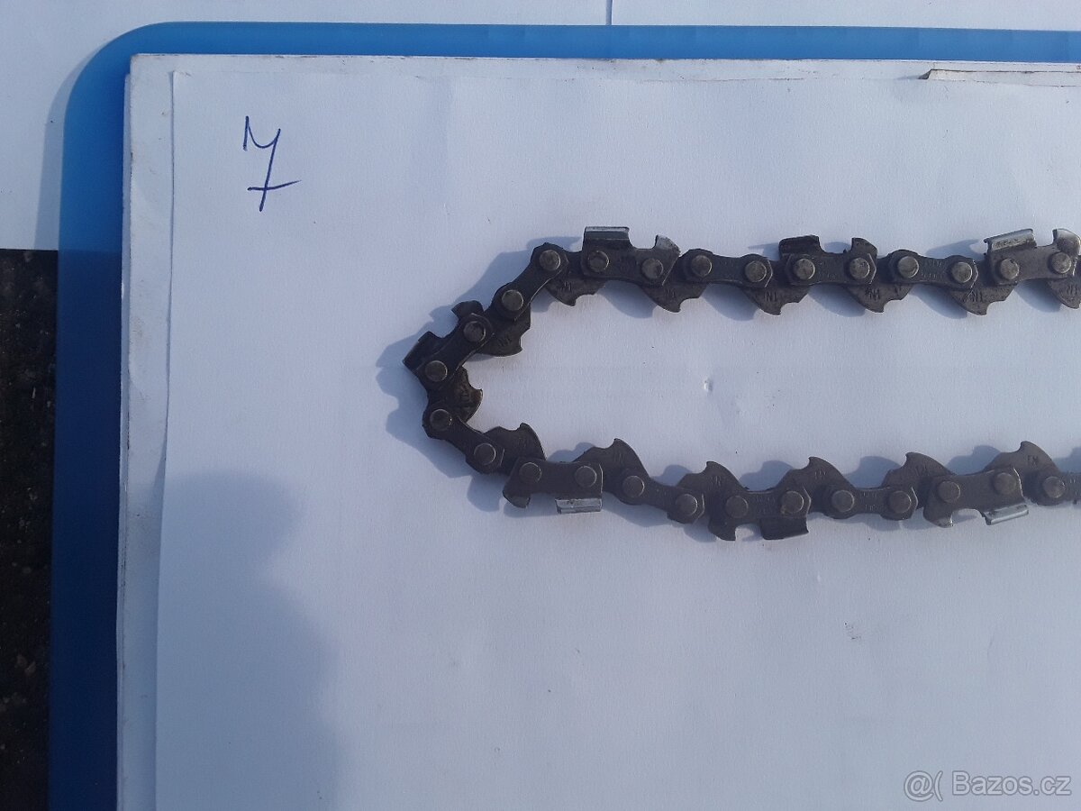 Prodám řetězy na pilu rozteč 19mm 3/8" - 8