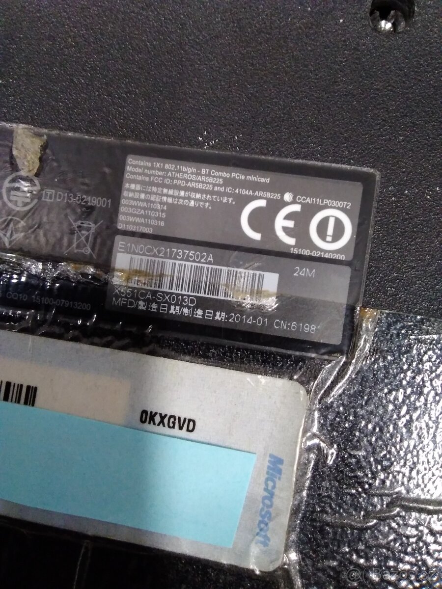 Notebook ASUS X551C bez nabíječky. - 8