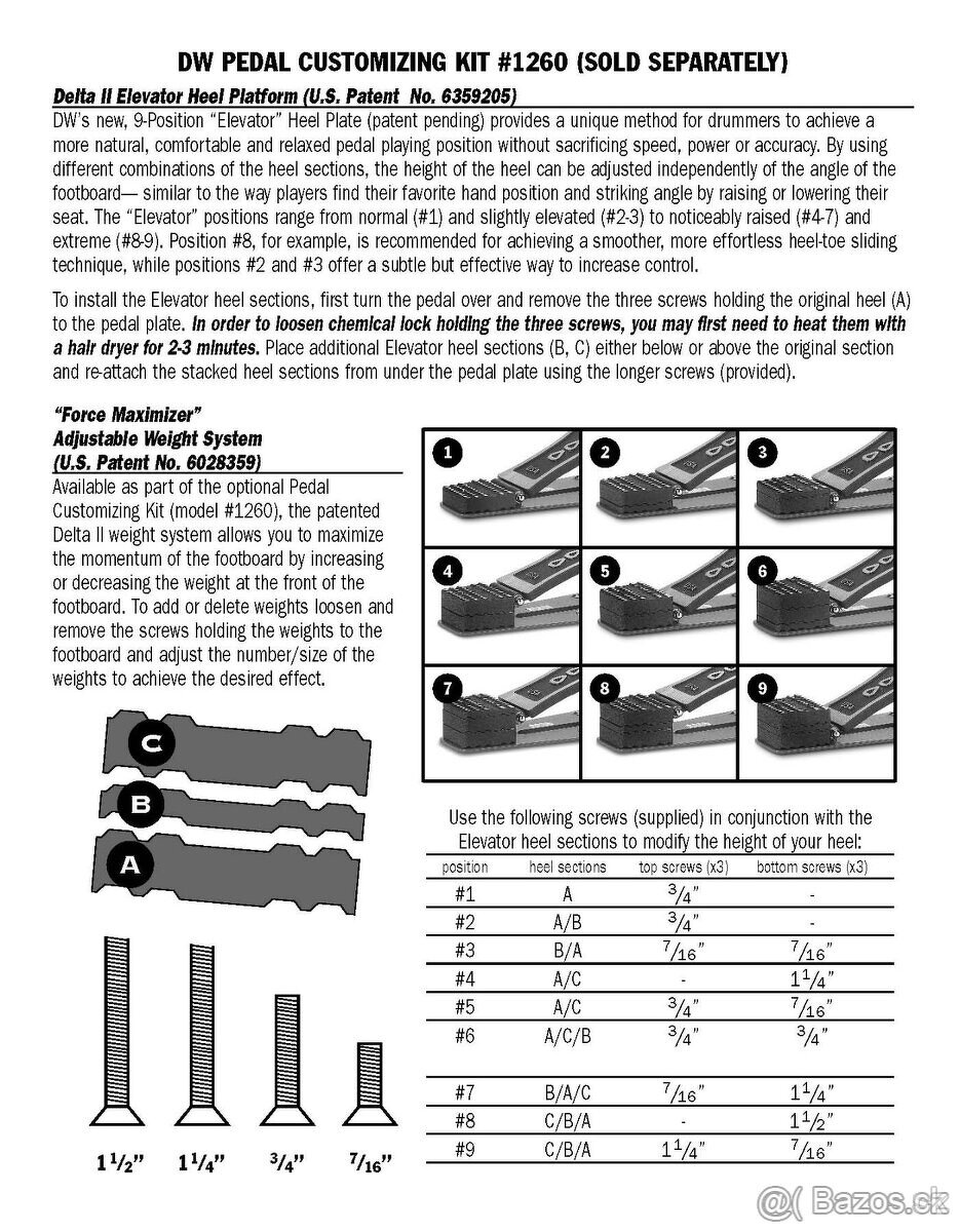 PäTA DW DWSM1260 PRE PEDÁL I HIHAT RADY 5000 - 8