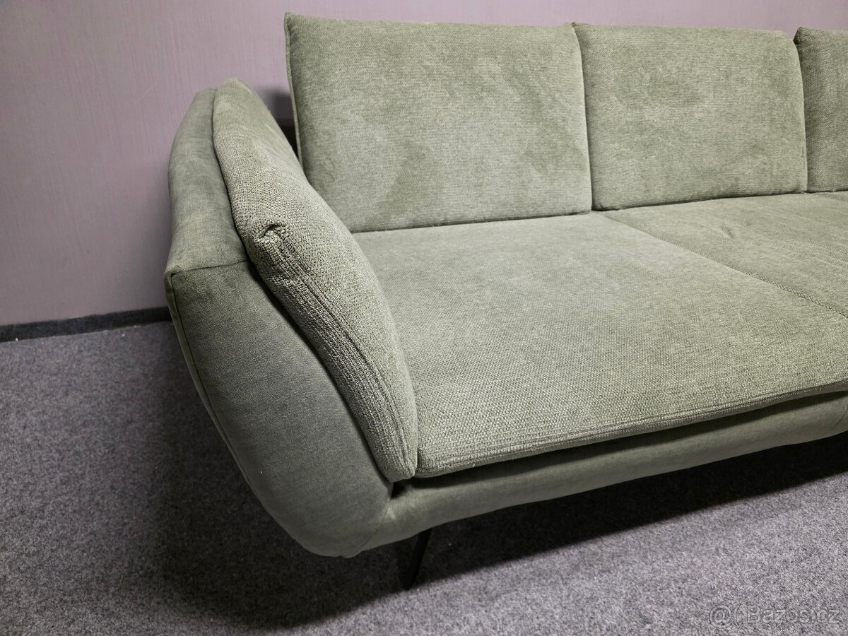 Velká rohová sedačka zelená PULL - 8