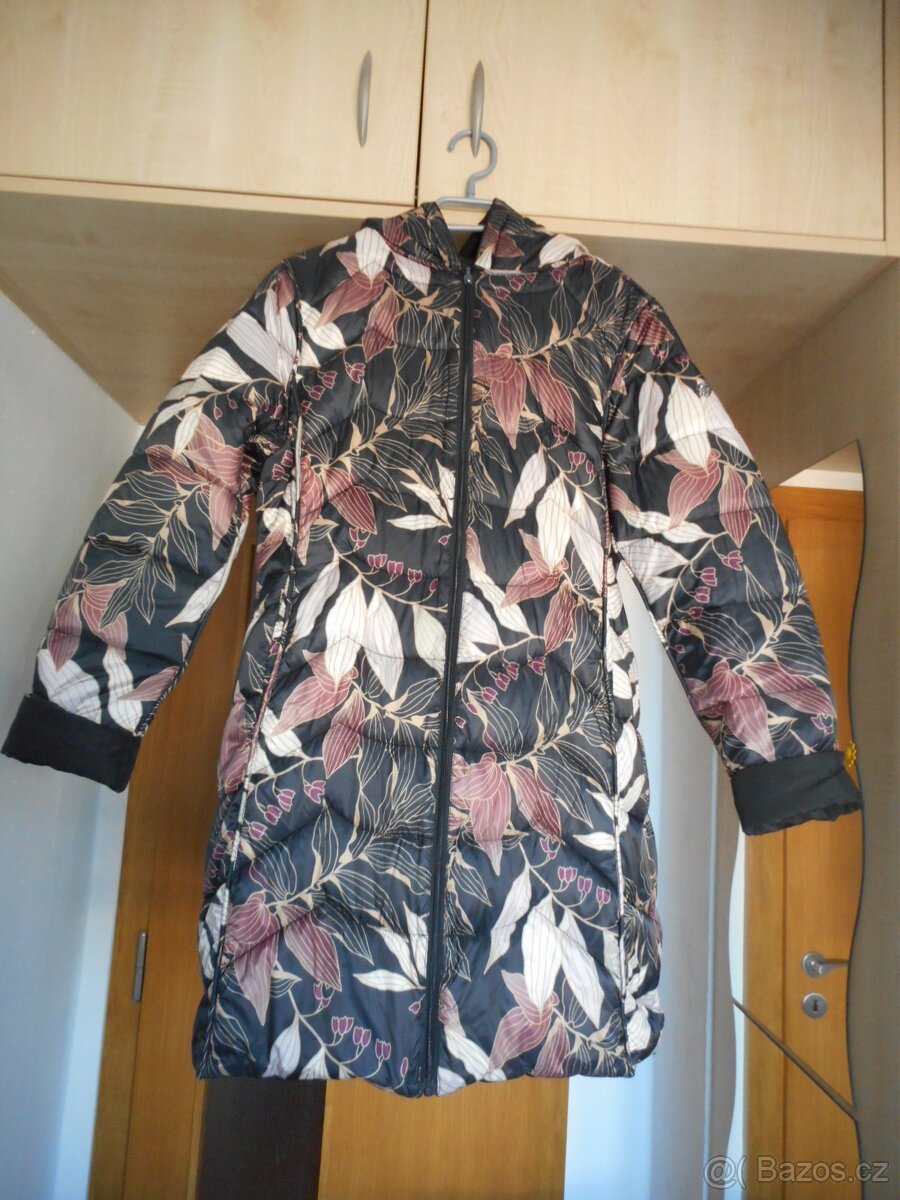 dámská oboustranná bunda - potisk listy - 8