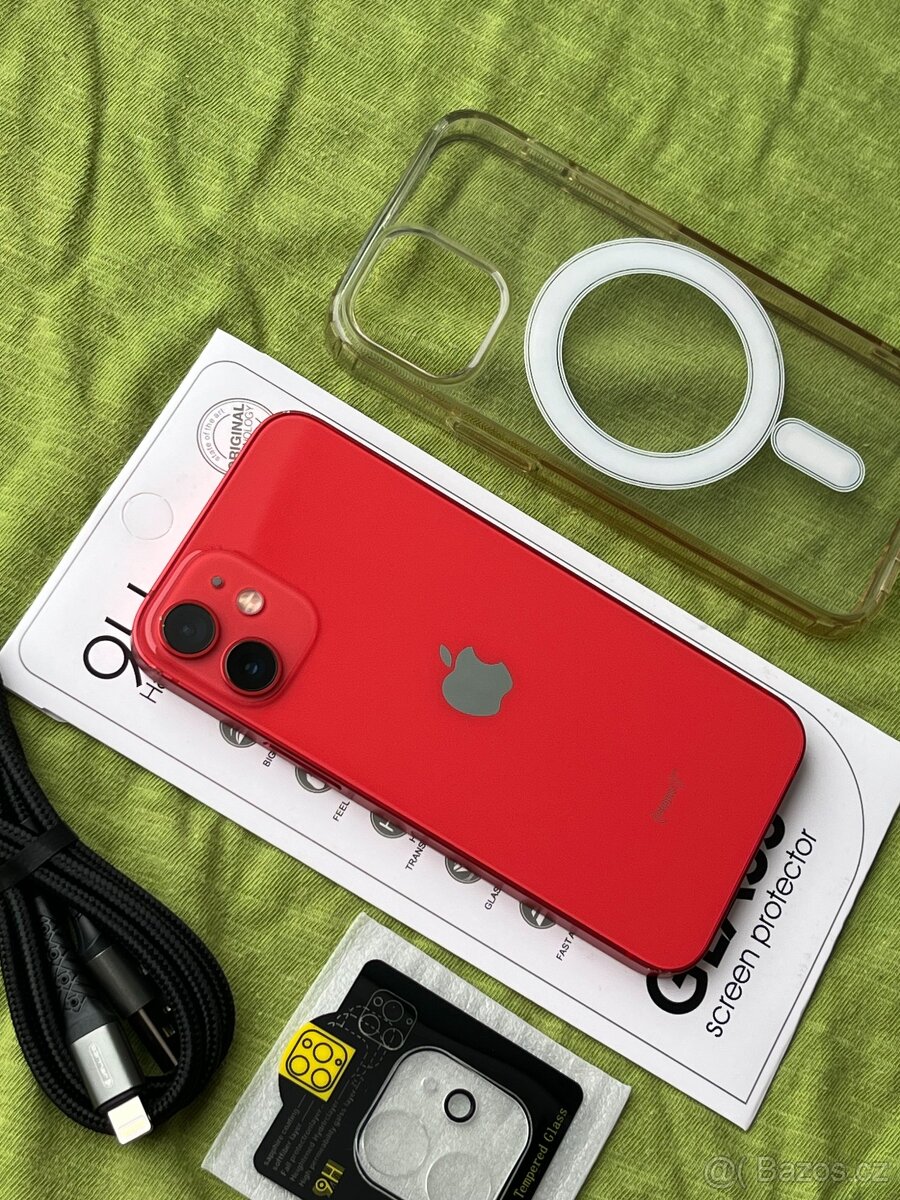 🍏 Apple Iphone 12 Mini 64GB RED 🍎 100% baterie 🔋 - 8