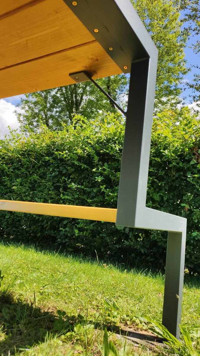 Nová zahradní lavička - Pivní set - 8