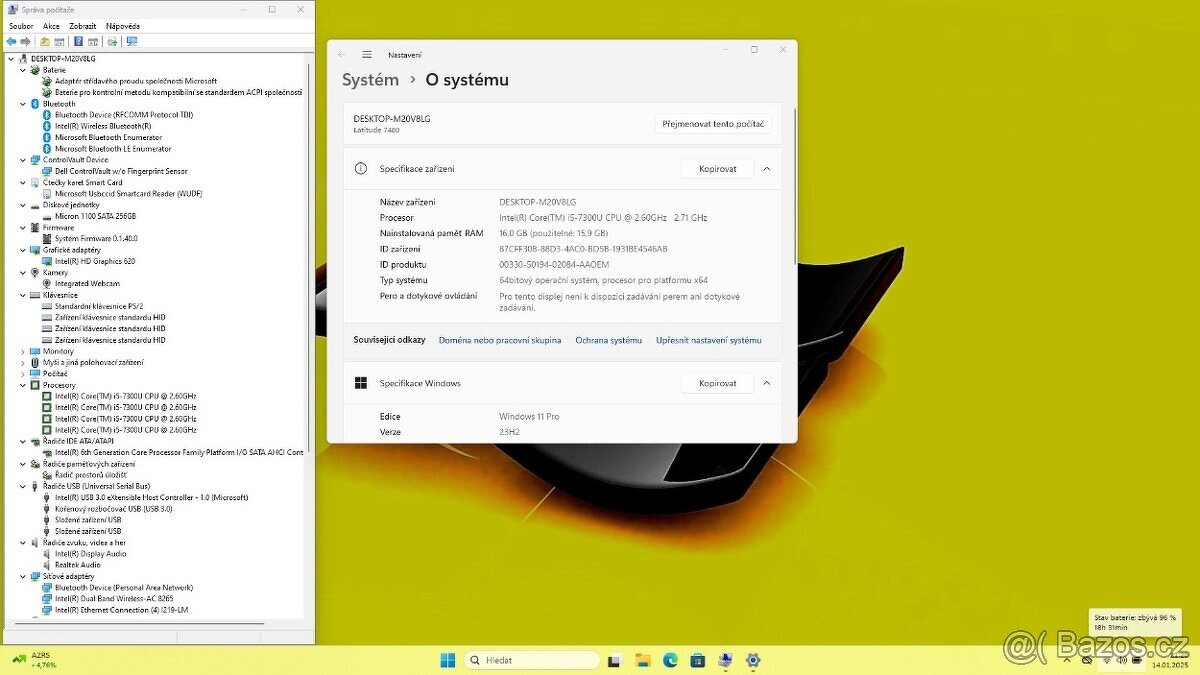 DELL 7480 /i5-7300/16GB/SSD256GB/FULLHD/WIN11/ZÁRUKA - 8