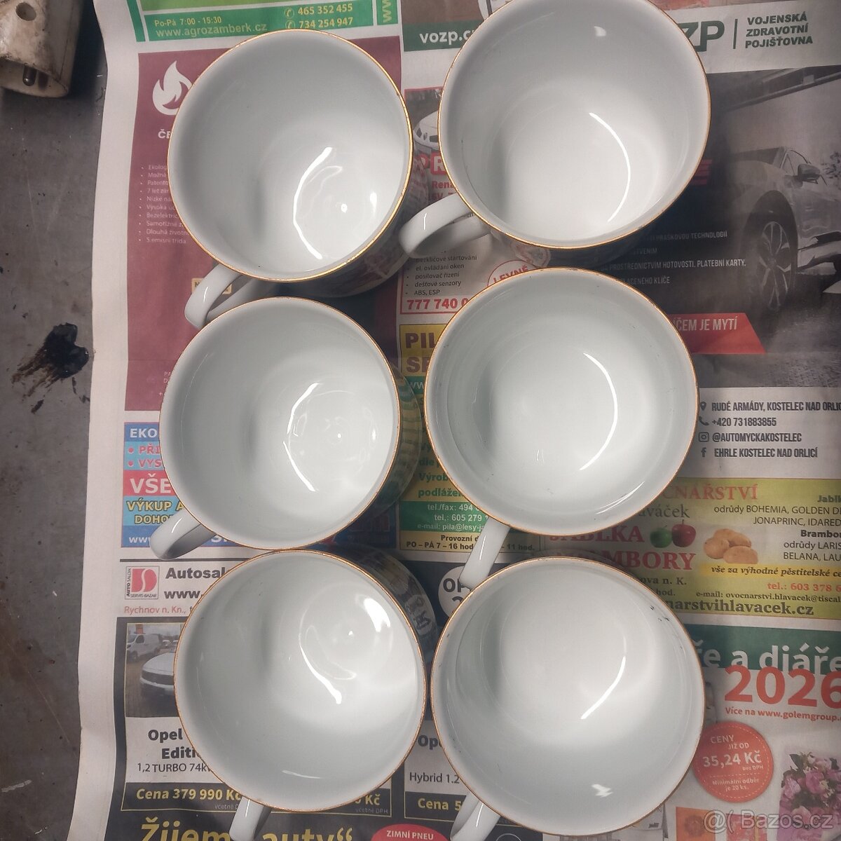 6ks kávové hrnečky hrnky retro stare BOHEMIA 58 - 8