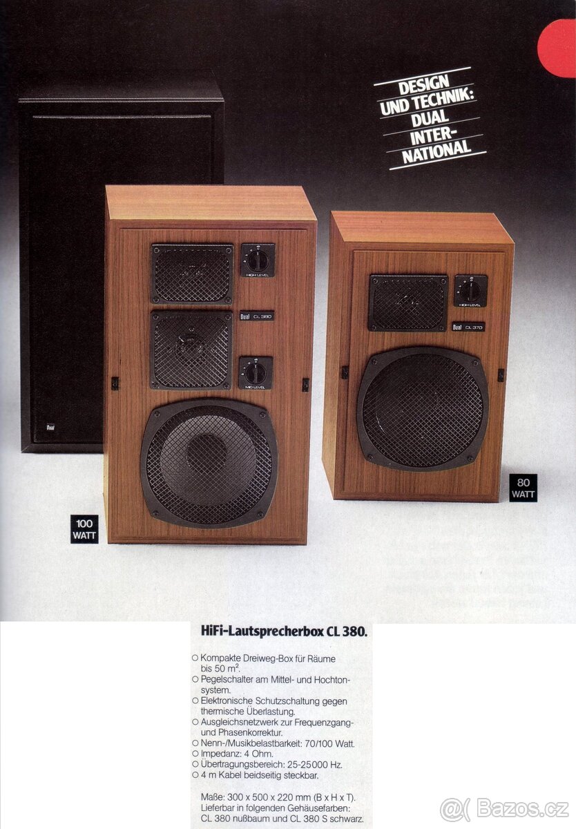 Západoněmecké HiFi DUAL CS607 CV120 CT17 CL380 2x100W - 8