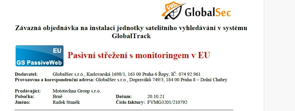GPS Lokátor GlobalSec - 8