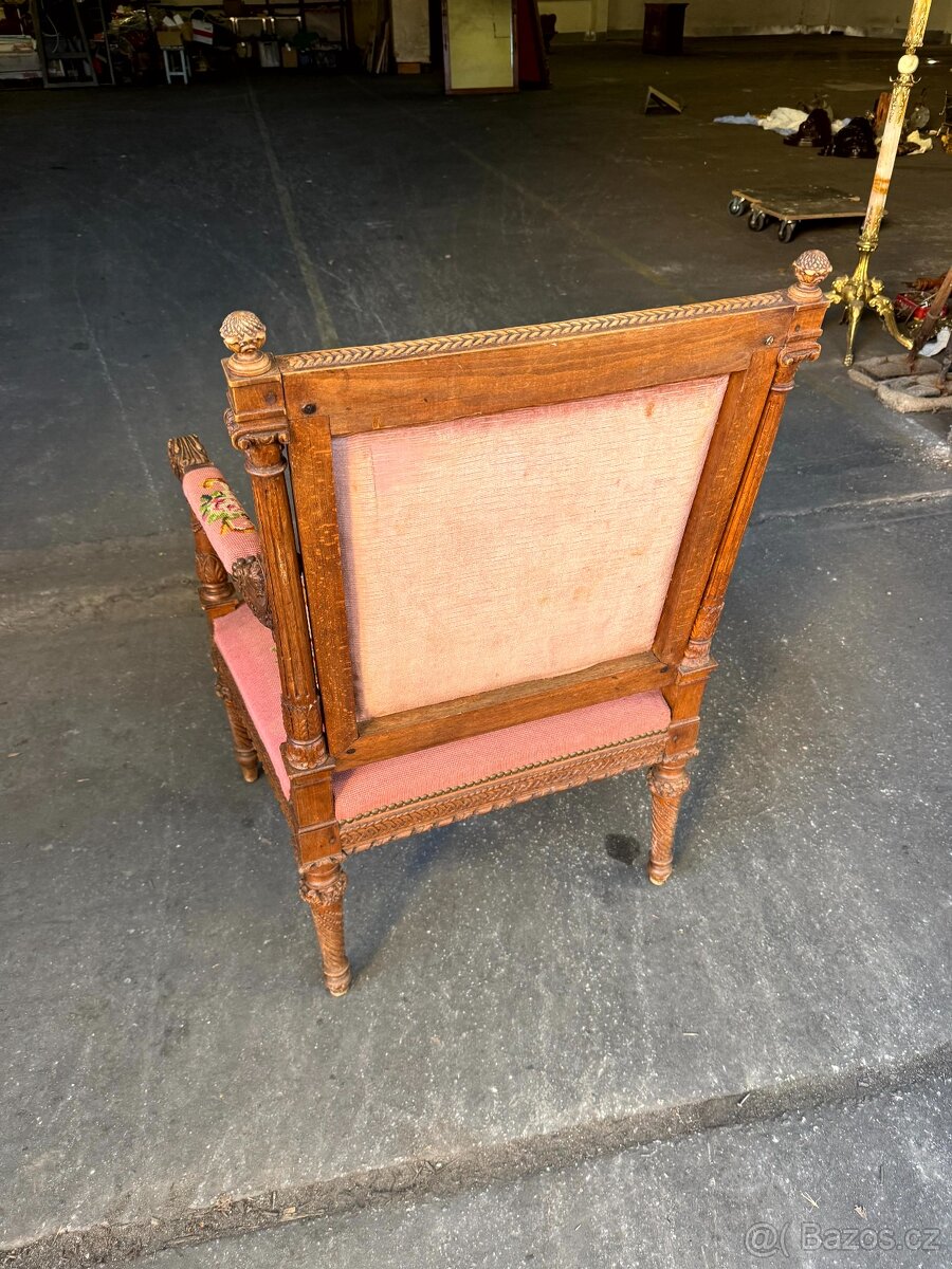 Starožitné Francouzské křeslo (132013) - 8