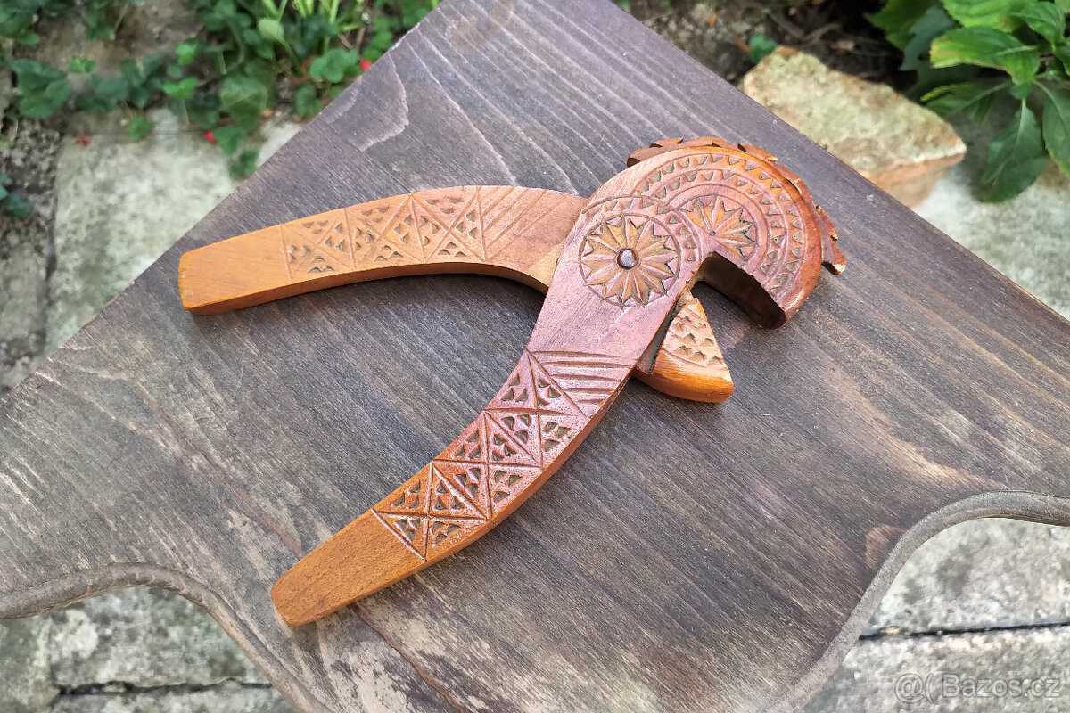 Dekorace z Indie, dřevo, 5ks - 8