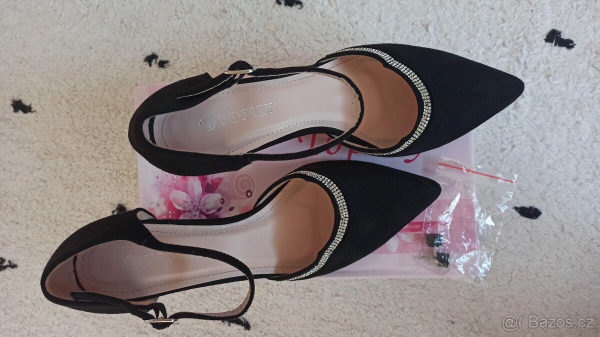 Dámské boty - lodičky společenské - vel. 40 - top stav - 8