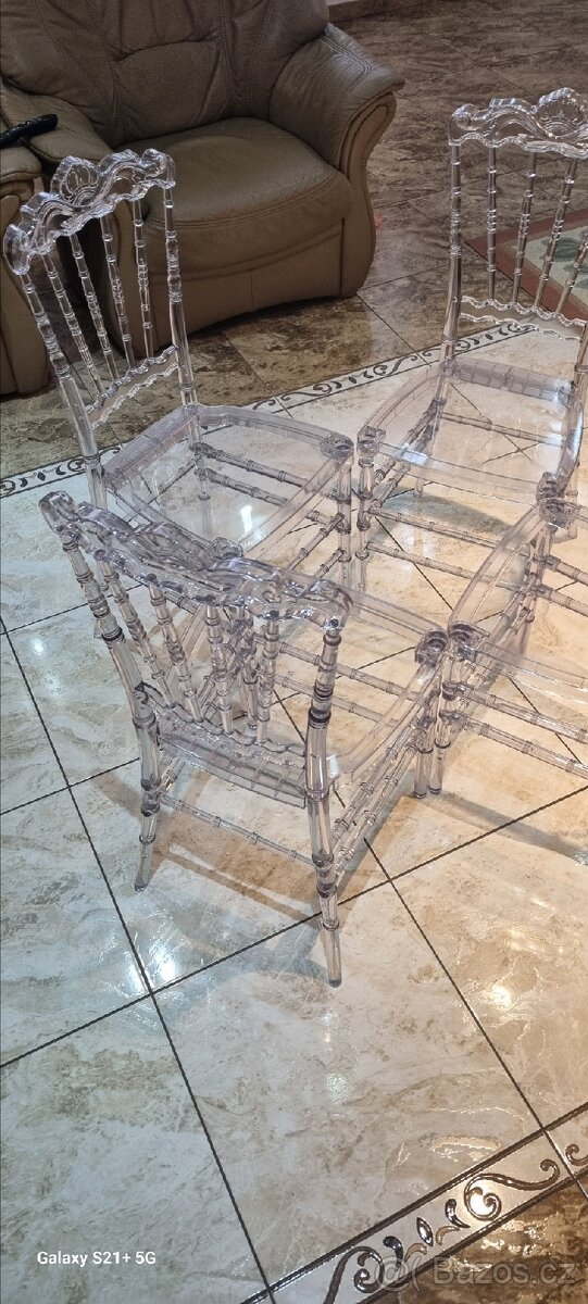 Prodám nové průhledné židle - 8