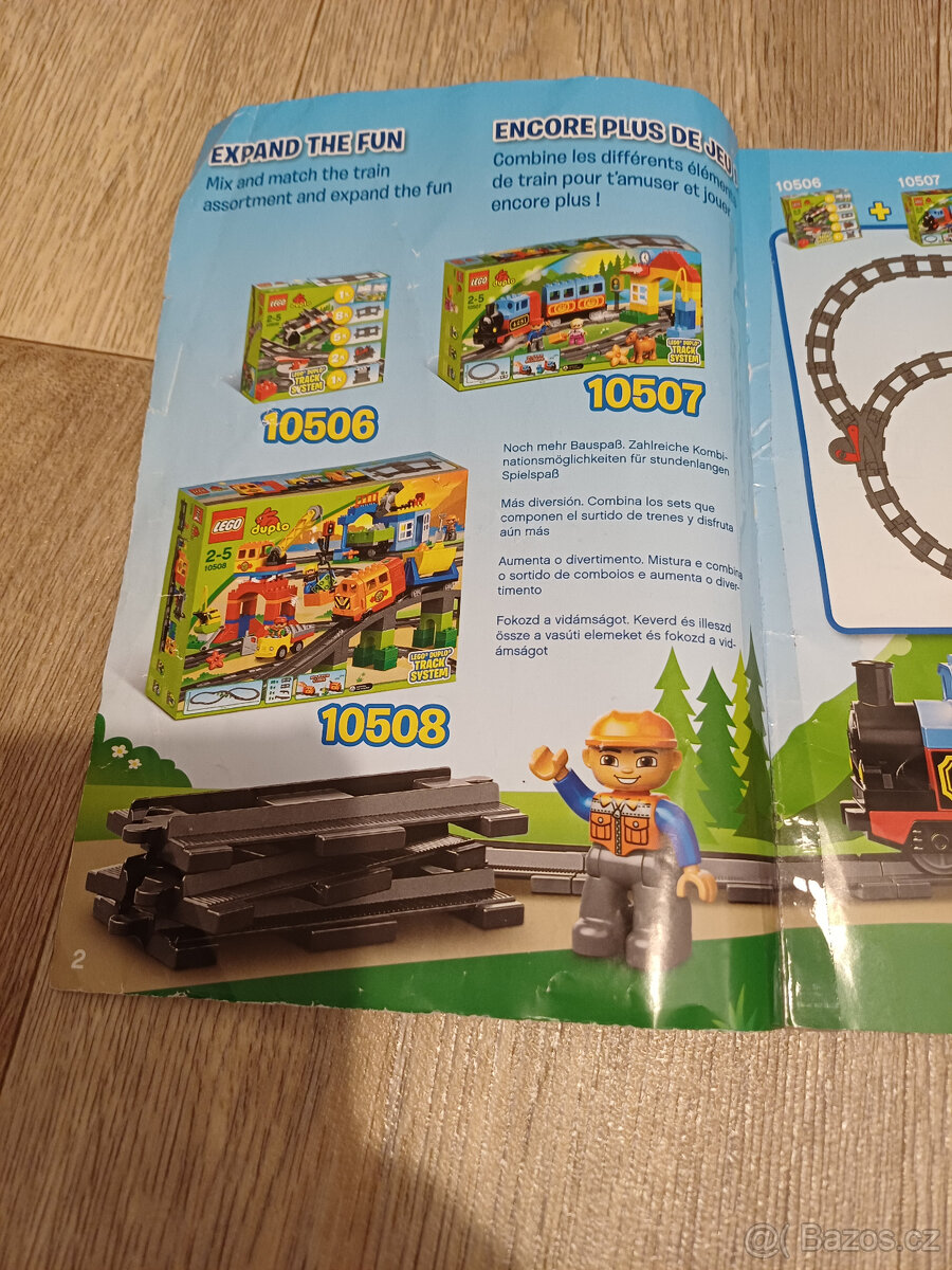 LEGO DUPLO- set sad vlaků, kolejí a kostek - 8