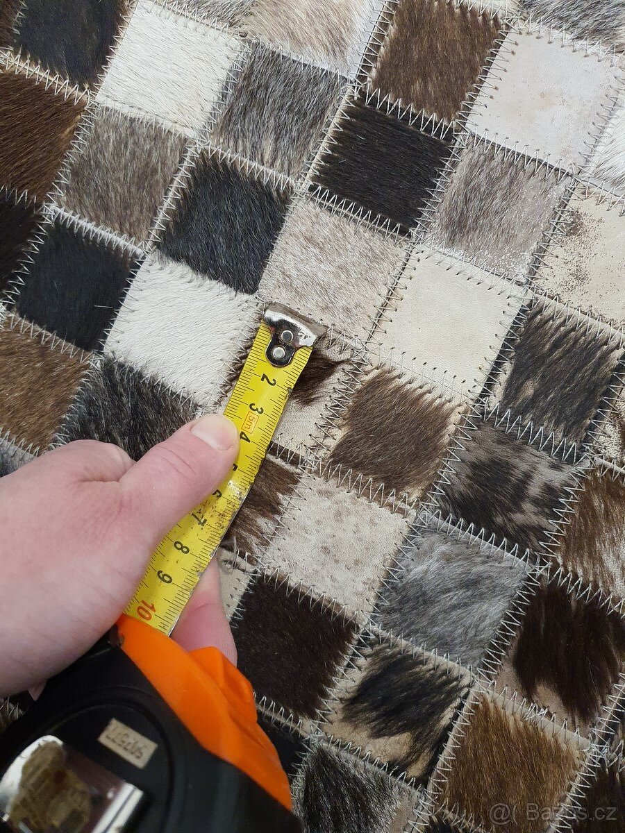 oboustranný koberec z hovězí kožešiny, 3x2 m - 8