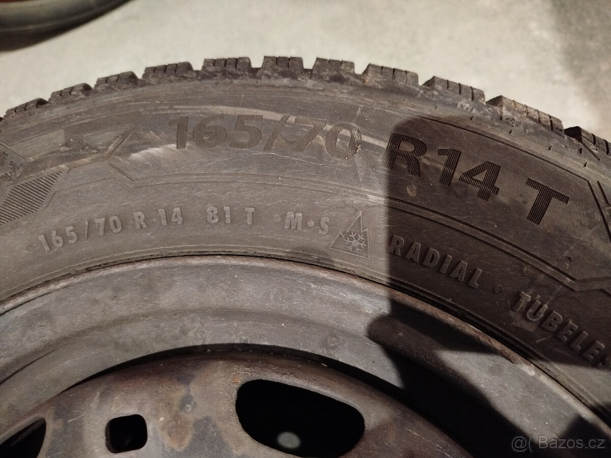 Plechové disky 5x100 r14 zimní pneu - 8