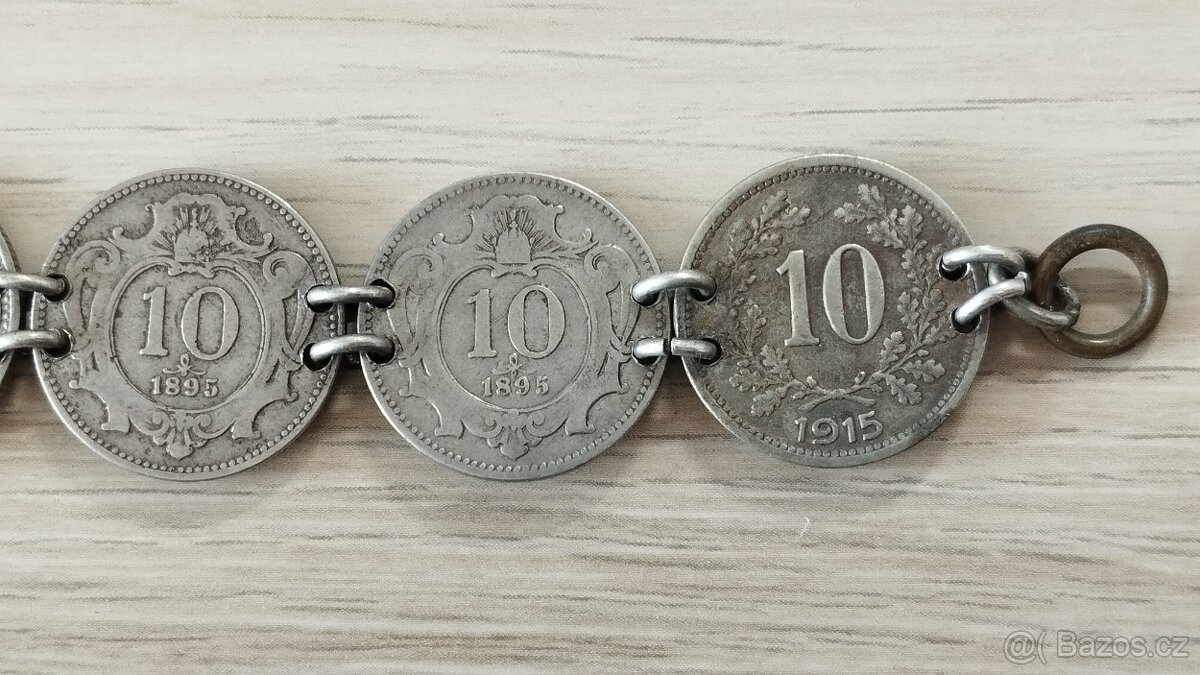 Patriotický náramek z mincí RU - 8