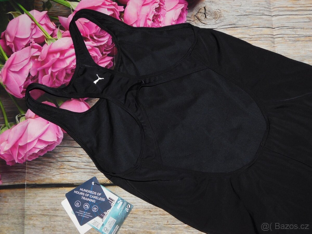 Dámské jednodílné černé sportovní plavky Puma - 8