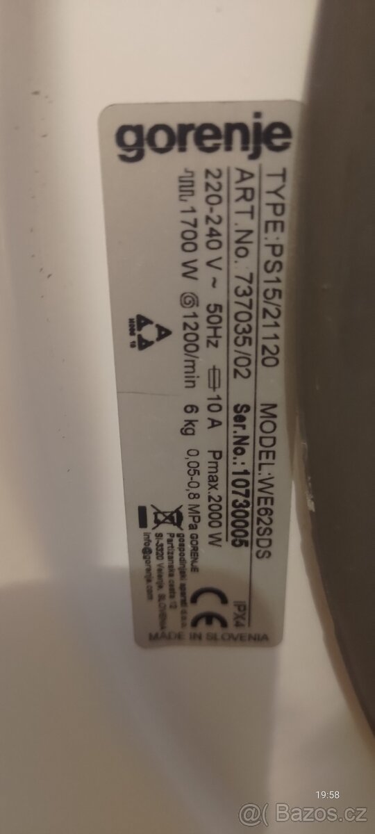 Pračka GORENJE WE62SDS - 8