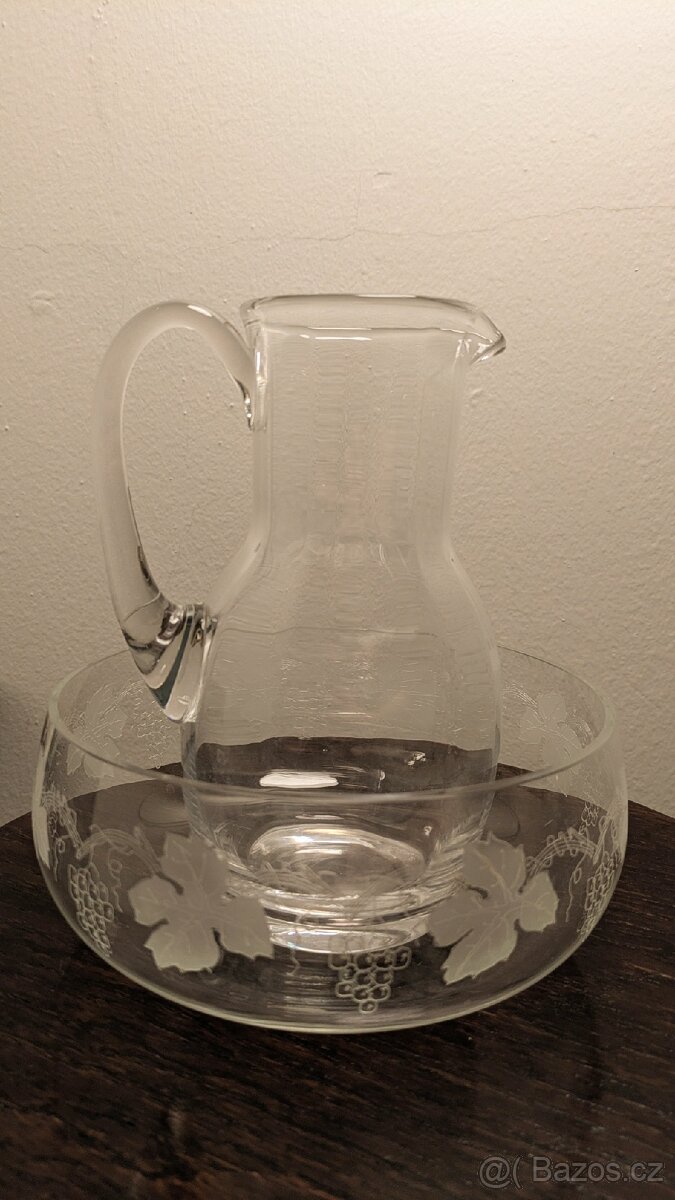 starožitné prvorepublikové sklo - 8