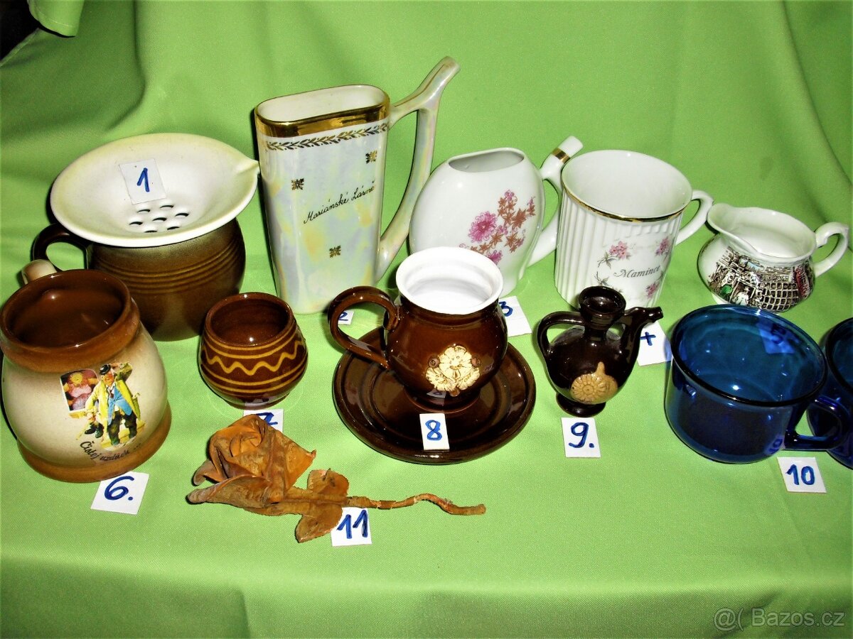 Hrnky, keramika a sklo. - 8