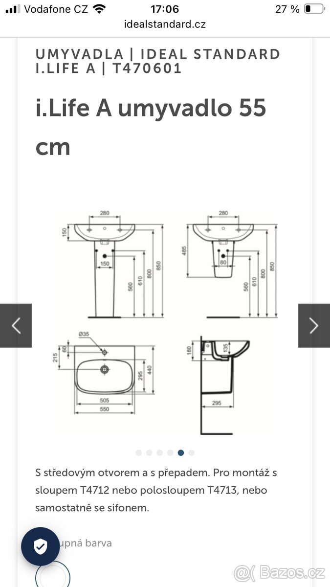 Umyvadlo Ideal Stamdard - 8