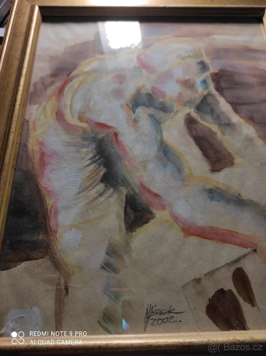 Obraz akvarel cyklista - 8