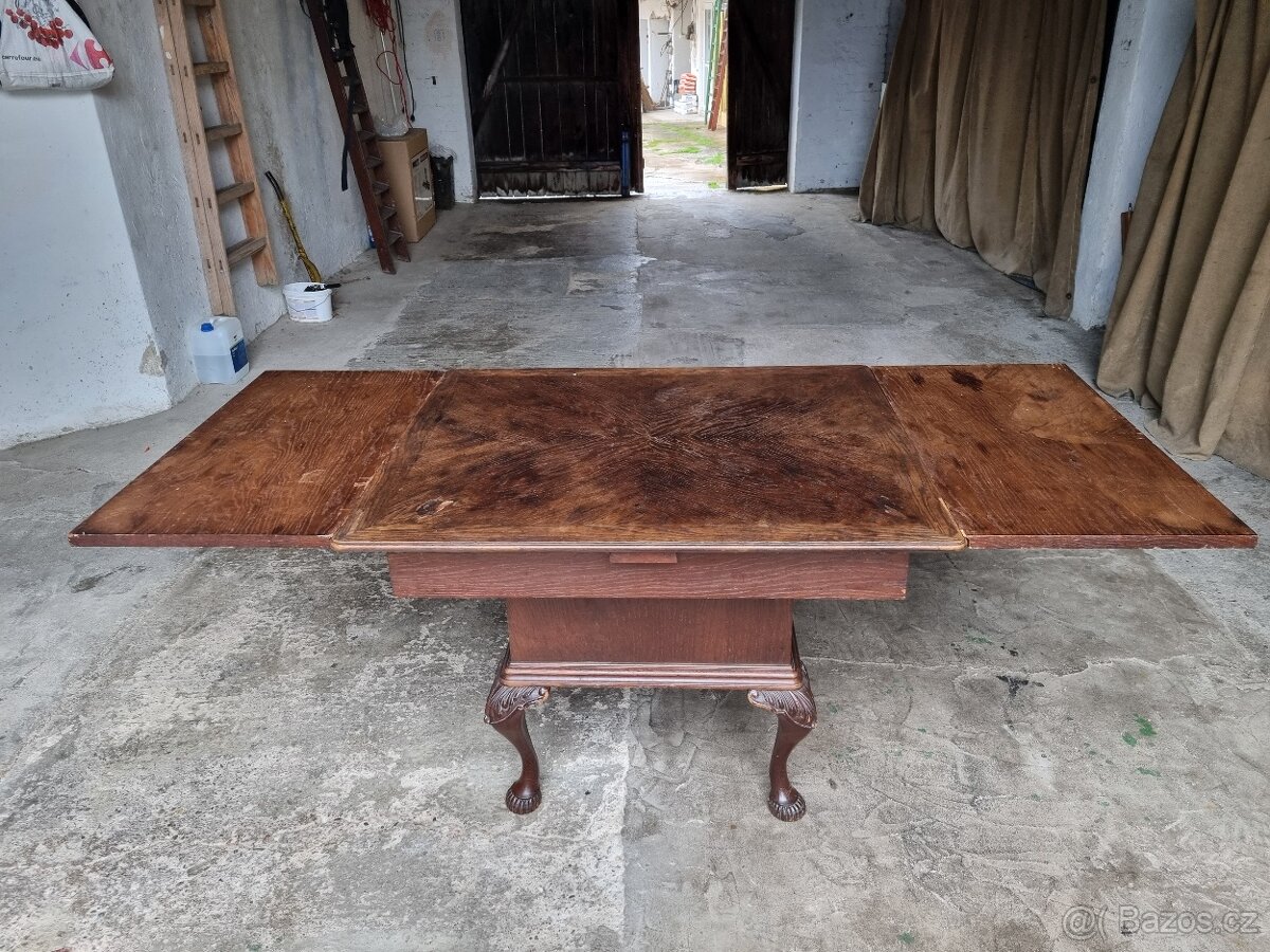 Starožitný barokní jídelní stůl - 8