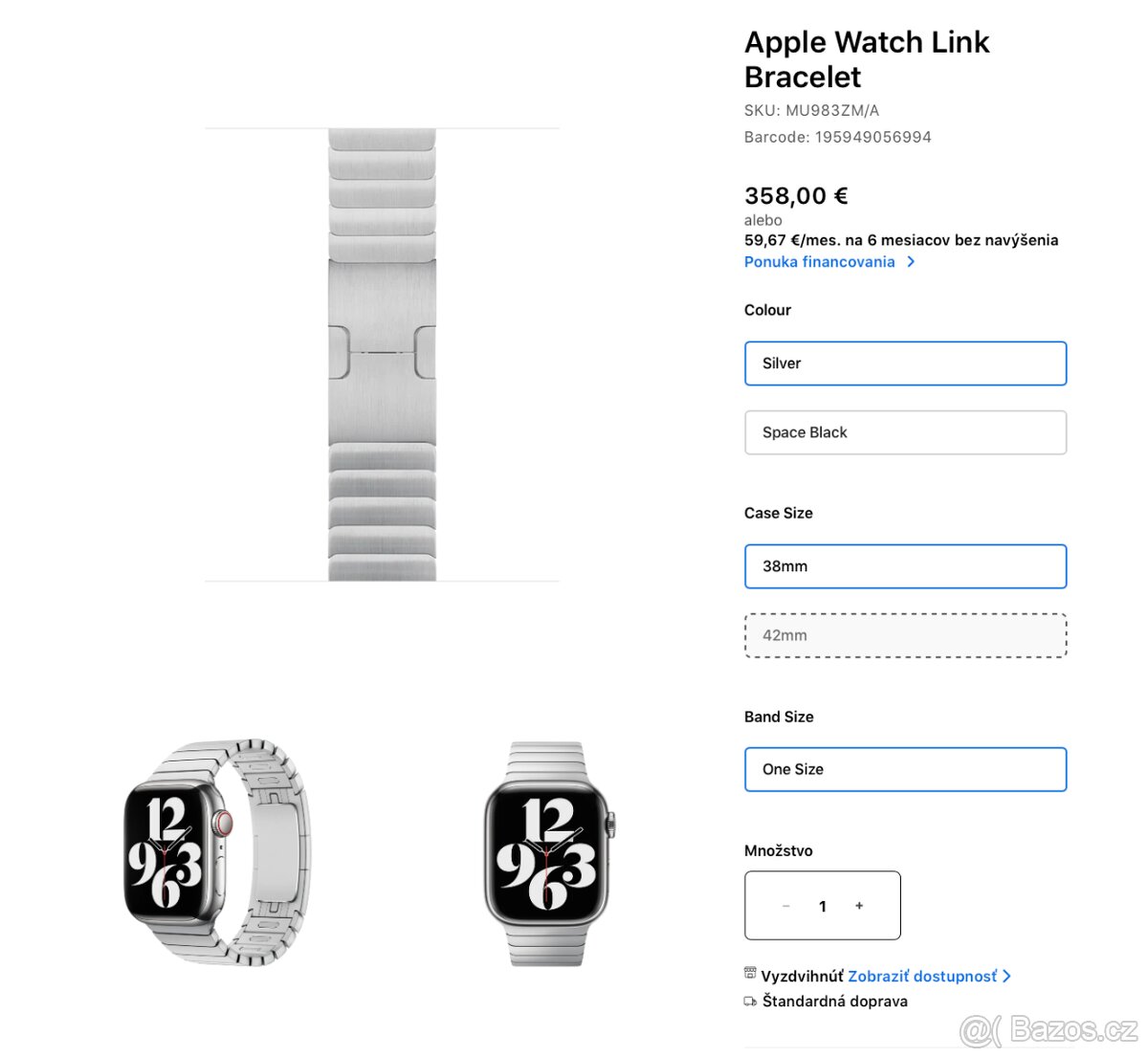 Apple Watch 38/40/41/42mm - Silver Link Bracelet - 8