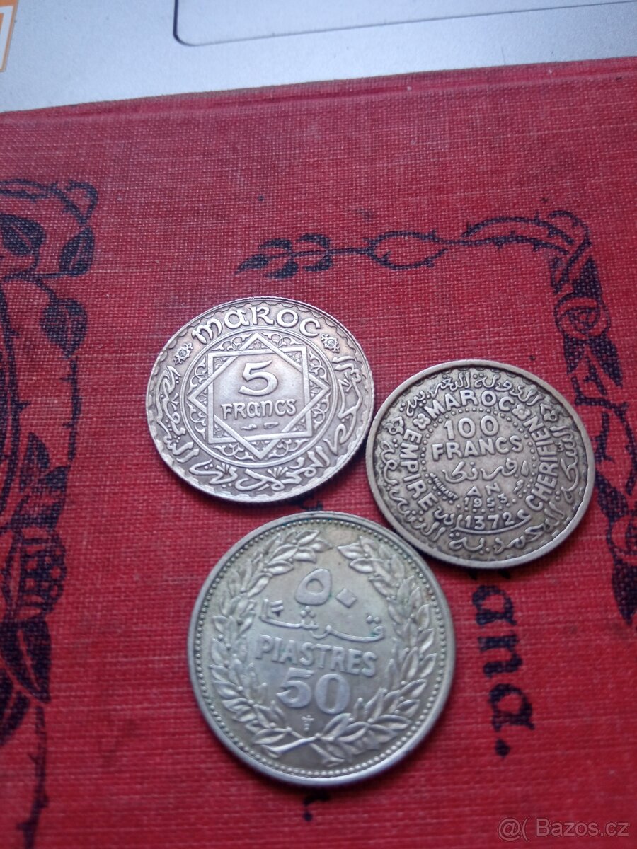 STŘÍBRNÉ MINCE PIASTRY+FRANKY-3KS - 8