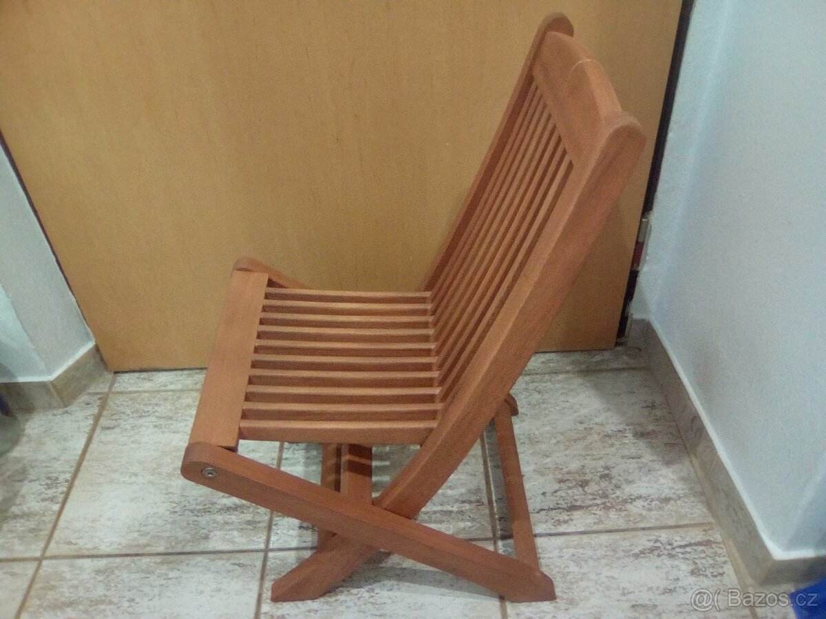Dřevěné křeslo dětské skládací - 8