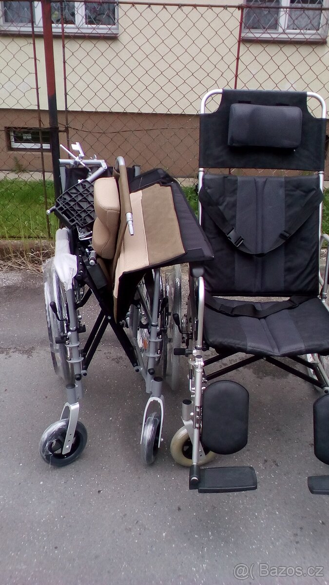 INVALIDNÍ VOZÍK-45 CM,POLOHOVACÍ 90°-ZASÍLÁM PO ČR - 8