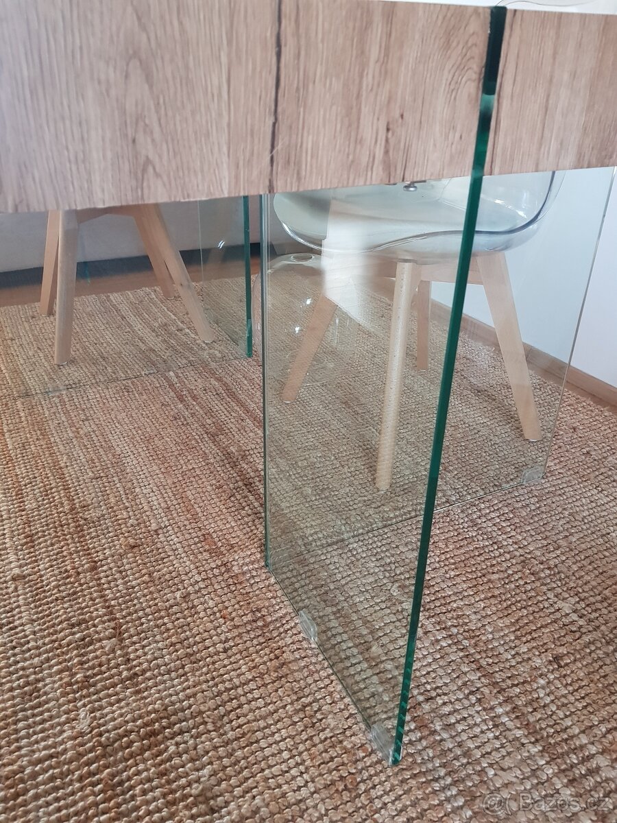 Jídelní stůl skleněny plus mdf - 8