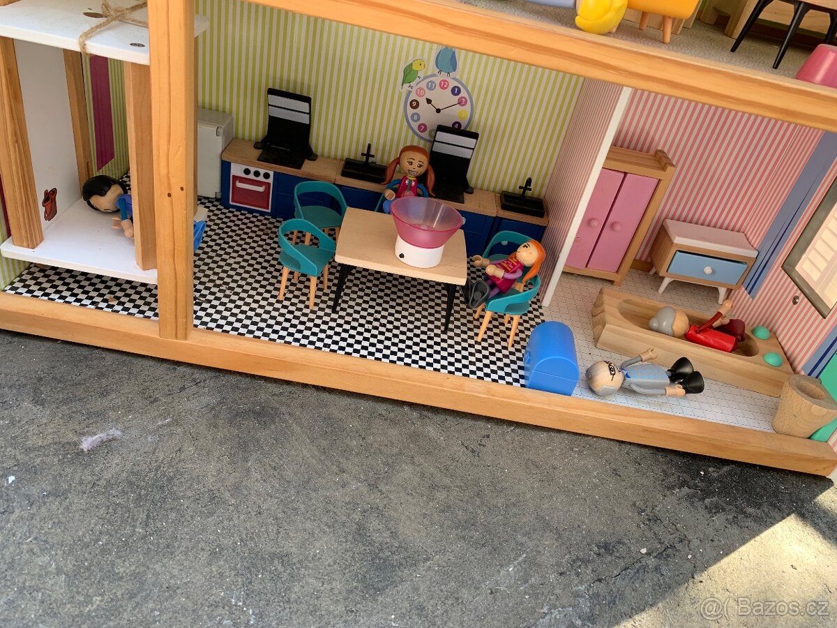 Domečky pro dřevěné panenky s příslušenstvím, pro Barbie - 8