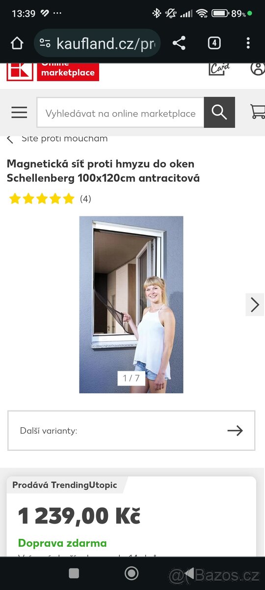 Magnetická síť proti hmyzu do oken Schellenberg - 8