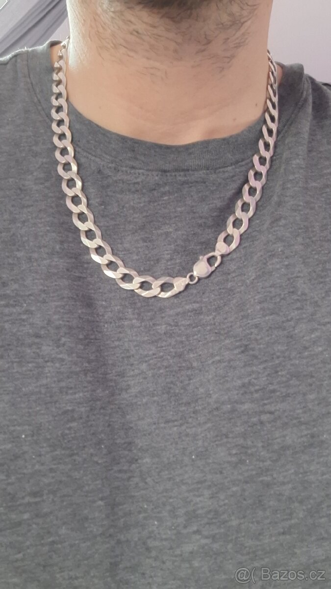 Masivní stříbrný řetěz ryzost 925/1000 - 8