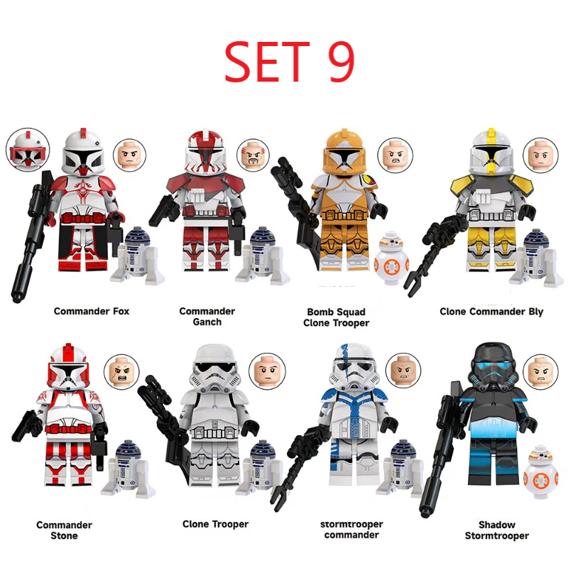 Rôzne figúrky Star Wars 6 (8ks) typ lego - nové - 8