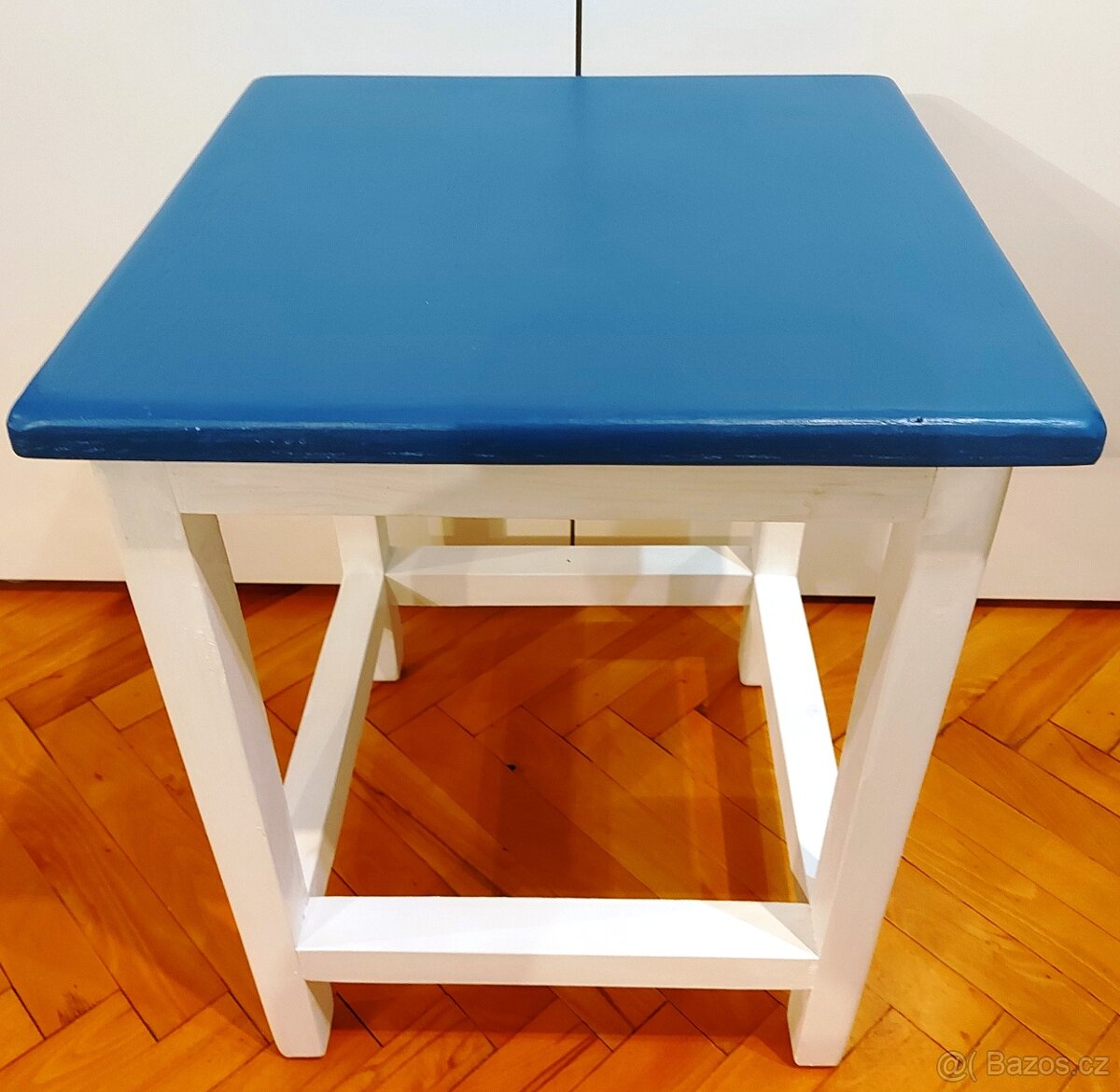 Stolička (štokrle) 40x40x53cm modrobílá - 8