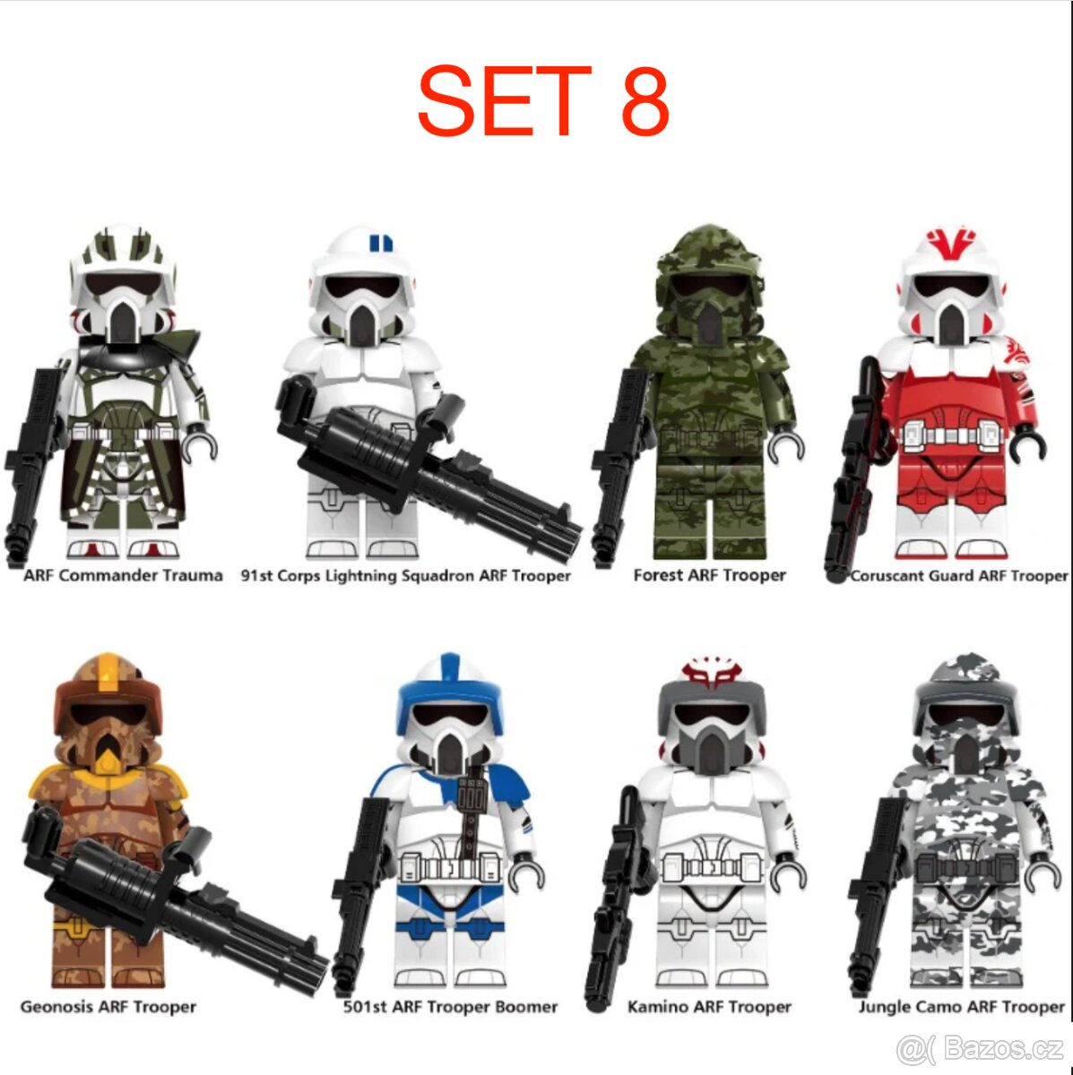 Rôzne figúrky Star Wars 4 (8ks) typ lego - nové - 8