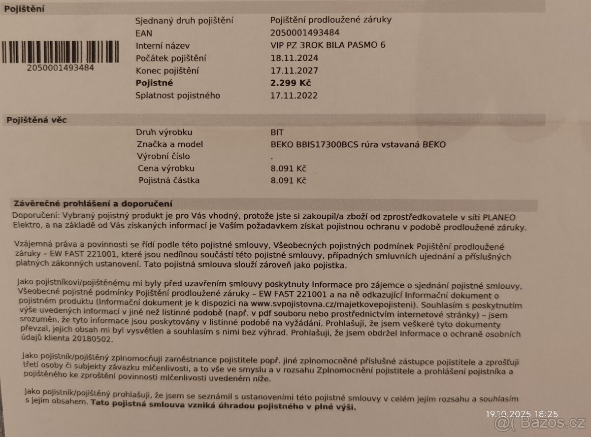 Horkovzdušná trouba BEKO - 8