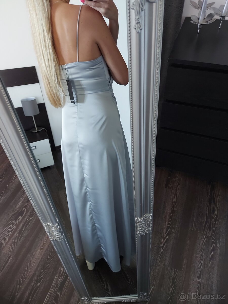 Nove dlouhe sede satenove saty vel. 34 - 8