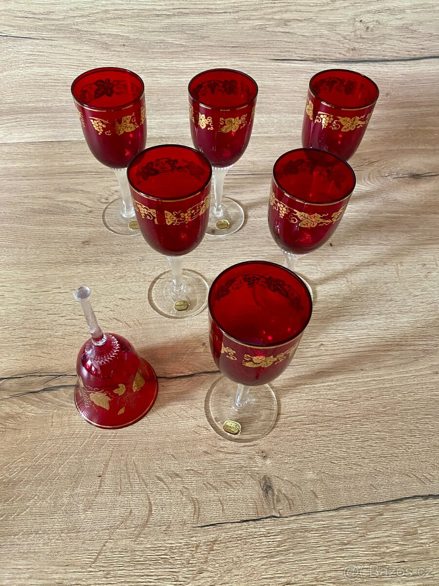 sklenice na víno z rubínového skla luxusní sklenice na víno - 8