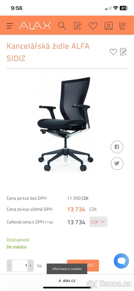 Kancelářská židle Sidiz Alfa - více kusů - 8