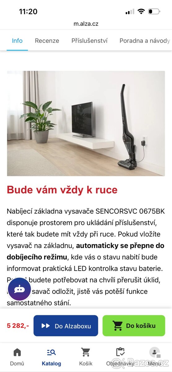 Tyčový vysavač Sencor SVC 0625AT-EUE2 25,2V - 8