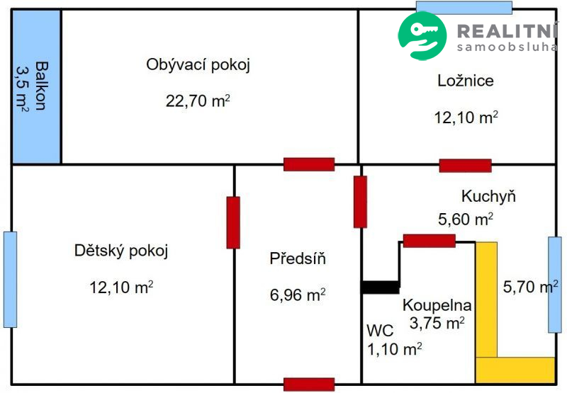 Byt 3+1 v osobním vlastnictví – Tanvald, Jizerské... - 8